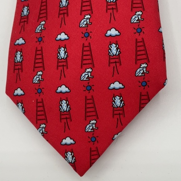 Hermès Paris Silk Frog & Ladder silk tie - Picture 2 of 5